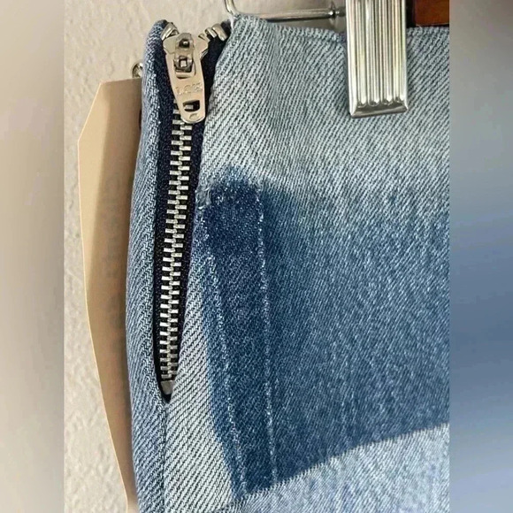 EB Denim Micro Skirt Asymmetrical Raw Hem Women's XS - Picture 6 of 7